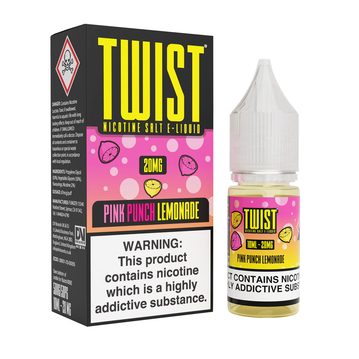 Twist E-Liquid Pink Punch Lemonade 10ml Nic Salt