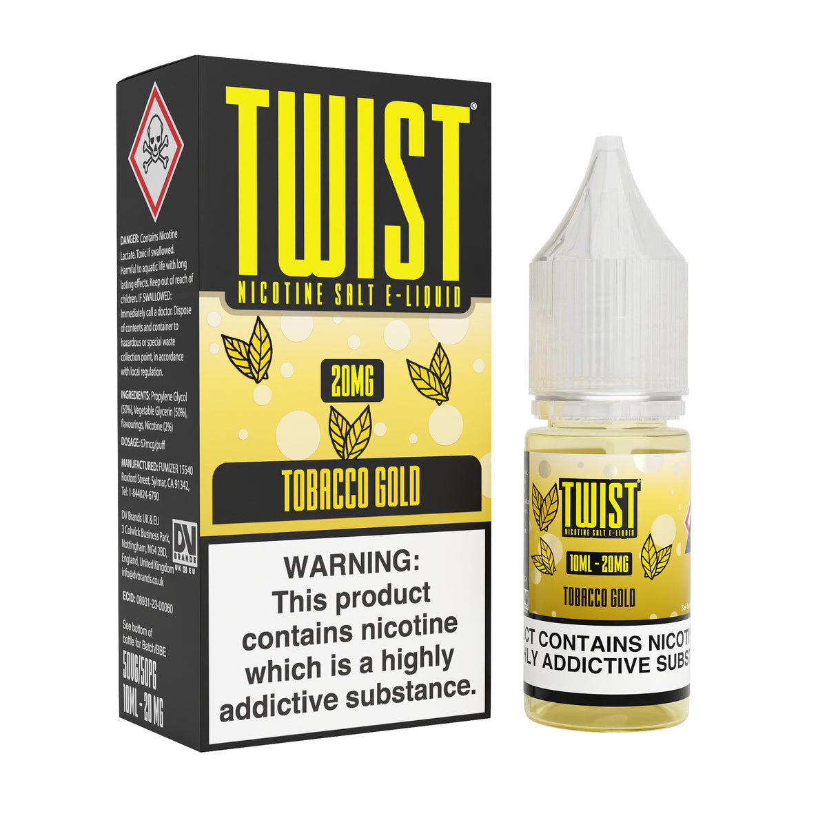 Twist E-Liquid Tobacco Gold 10ml Nic Salt