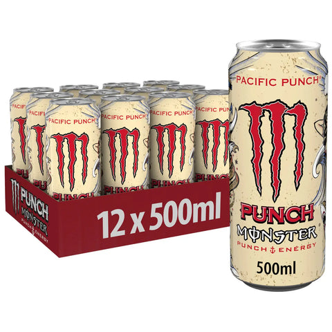 Monster Energy Pacific Punch Cans 500ml 12pk (Shipping Restricted)