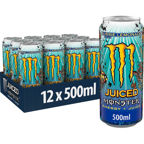 Monster Energy Aussie Lemonade Cans 500ml 12pk (Shipping Restricted)