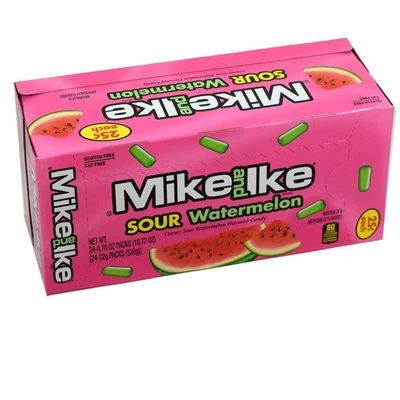 Mike and Ike Sour Watermelon Candy 0.78oz (22g) 24pk