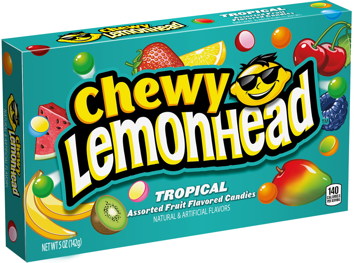 Chewy Lemonheads Tropical Mix Theatre Box 5oz - 12 Pack
