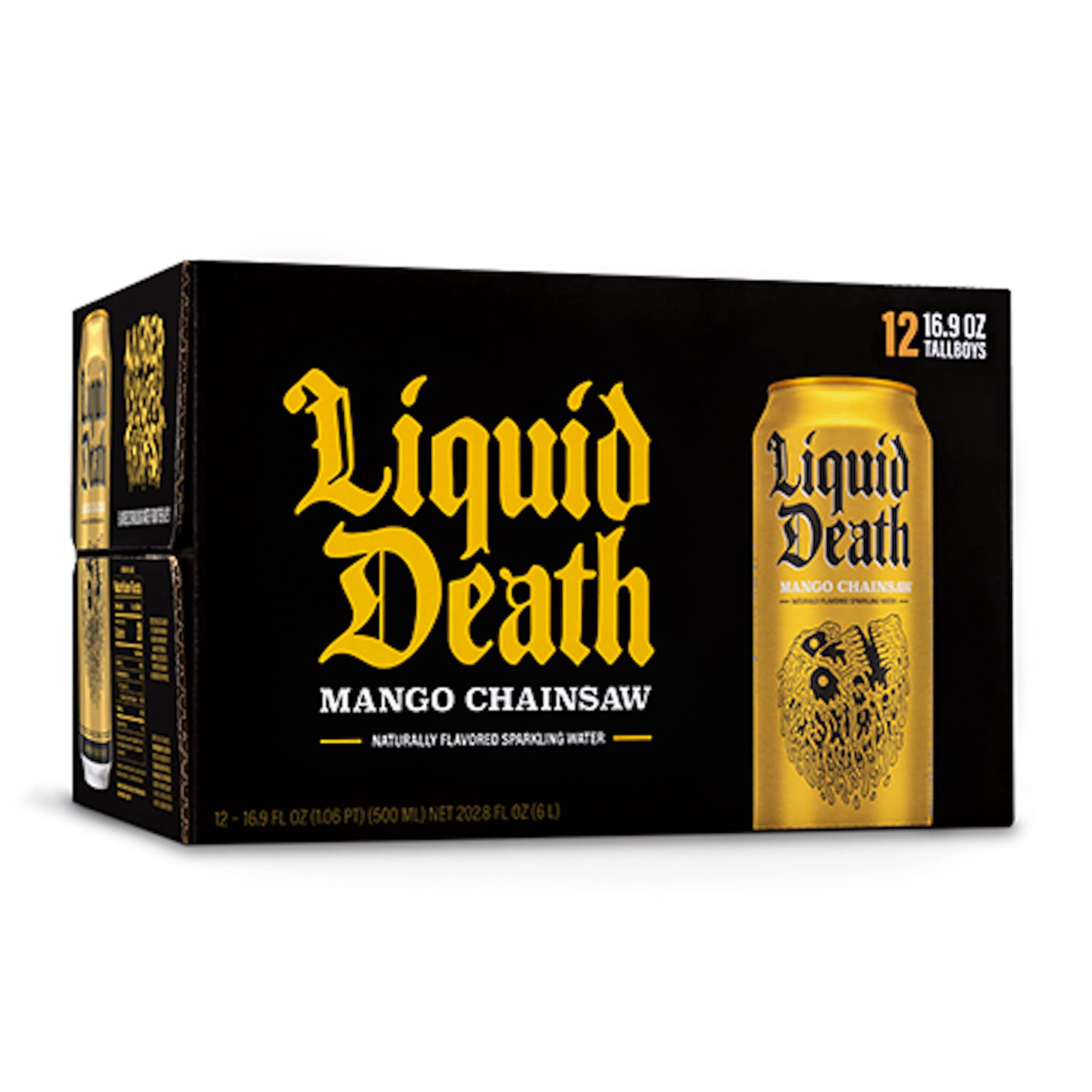 Liquid Death Sparkling Water Mango Chainsaw 500ml (Shipping Restricted*)