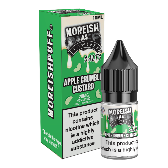 Apple Crumble Custard Nic Salt by Moreish Puff - Nic Salts UK