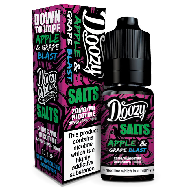 Doozy Vape Salts: Apple & Grape Blast 10ml Nic Salt E-Liquid