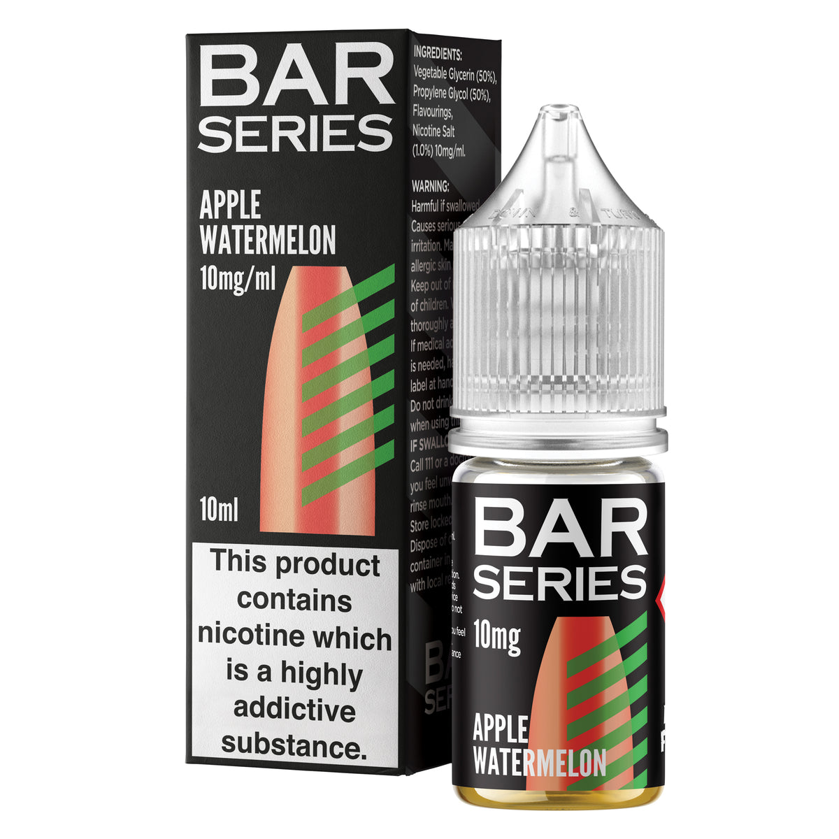 Bar Series Apple Watermelon 10ml Nic Salt - 10mg