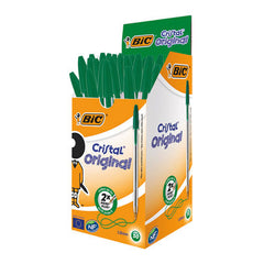 BiC Cristal Original Green Pens 50pk