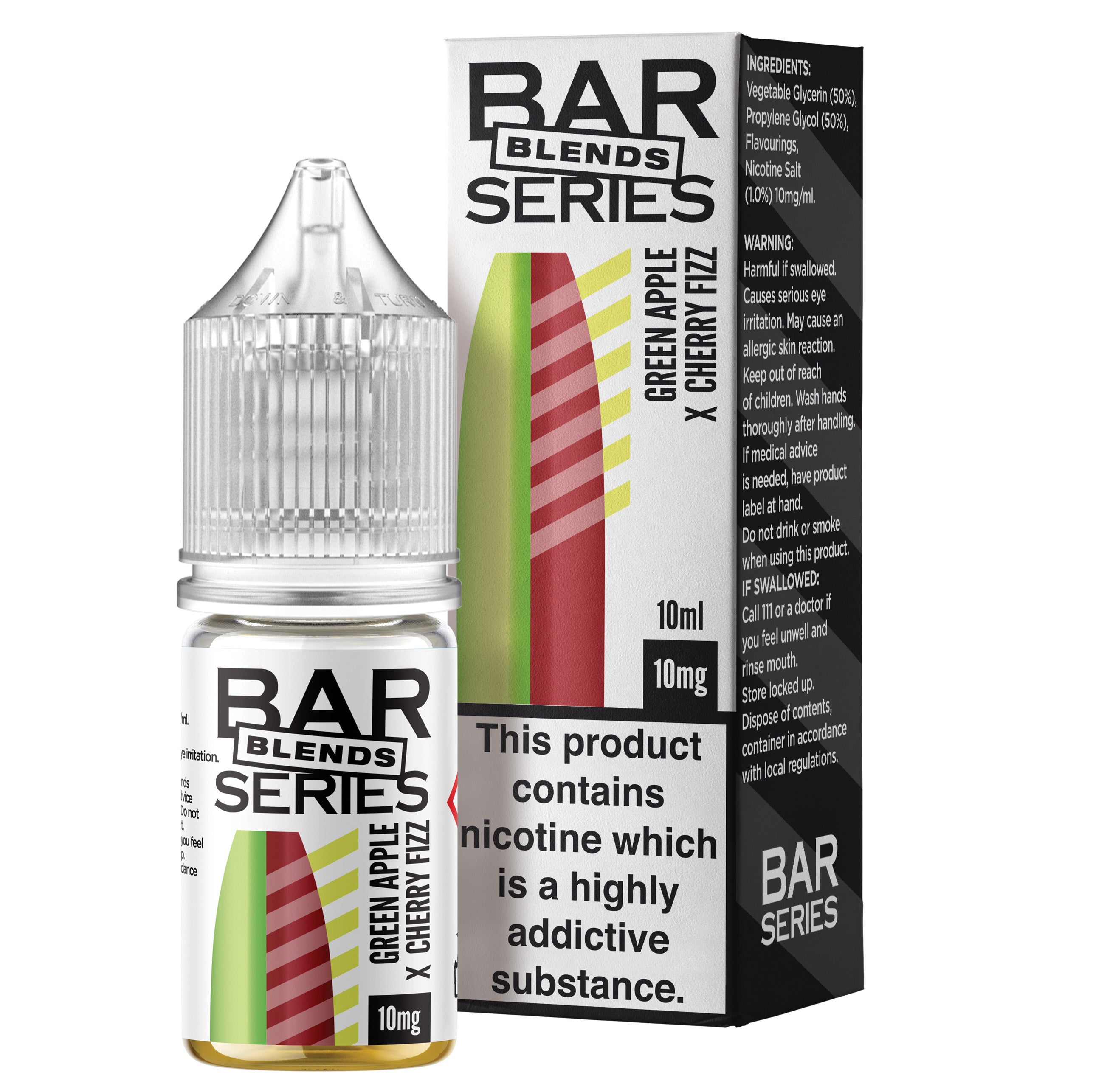 Bar Series Blends Green Apple x Cherry Fizz 10ml Nic Salt - 10mg