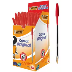BiC Cristal Original Red Pens 50pk