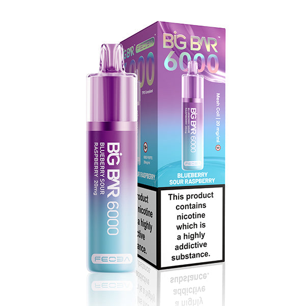 Feoba BIG BAR 6000 Disposable Vape 20mg - Blueberry Sour Raspberry