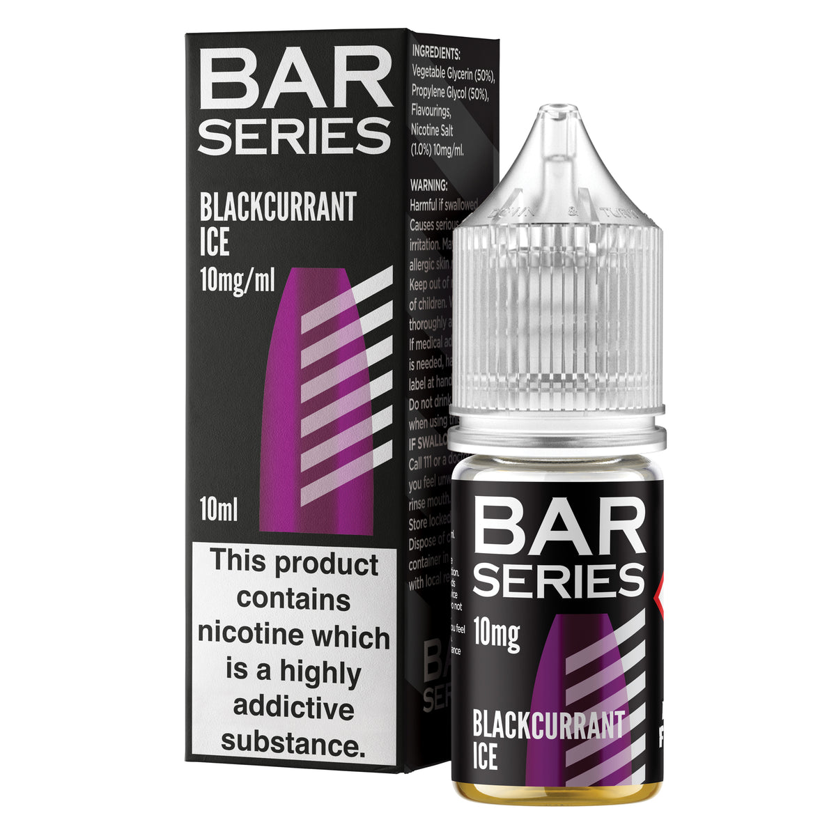 Bar Series Blackcurrant Ice 10ml Nic Salt - 10mg