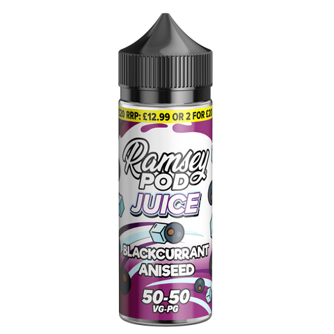 Ramsey Pod Juice Blackcurrant Aniseed 100ml Shortfill