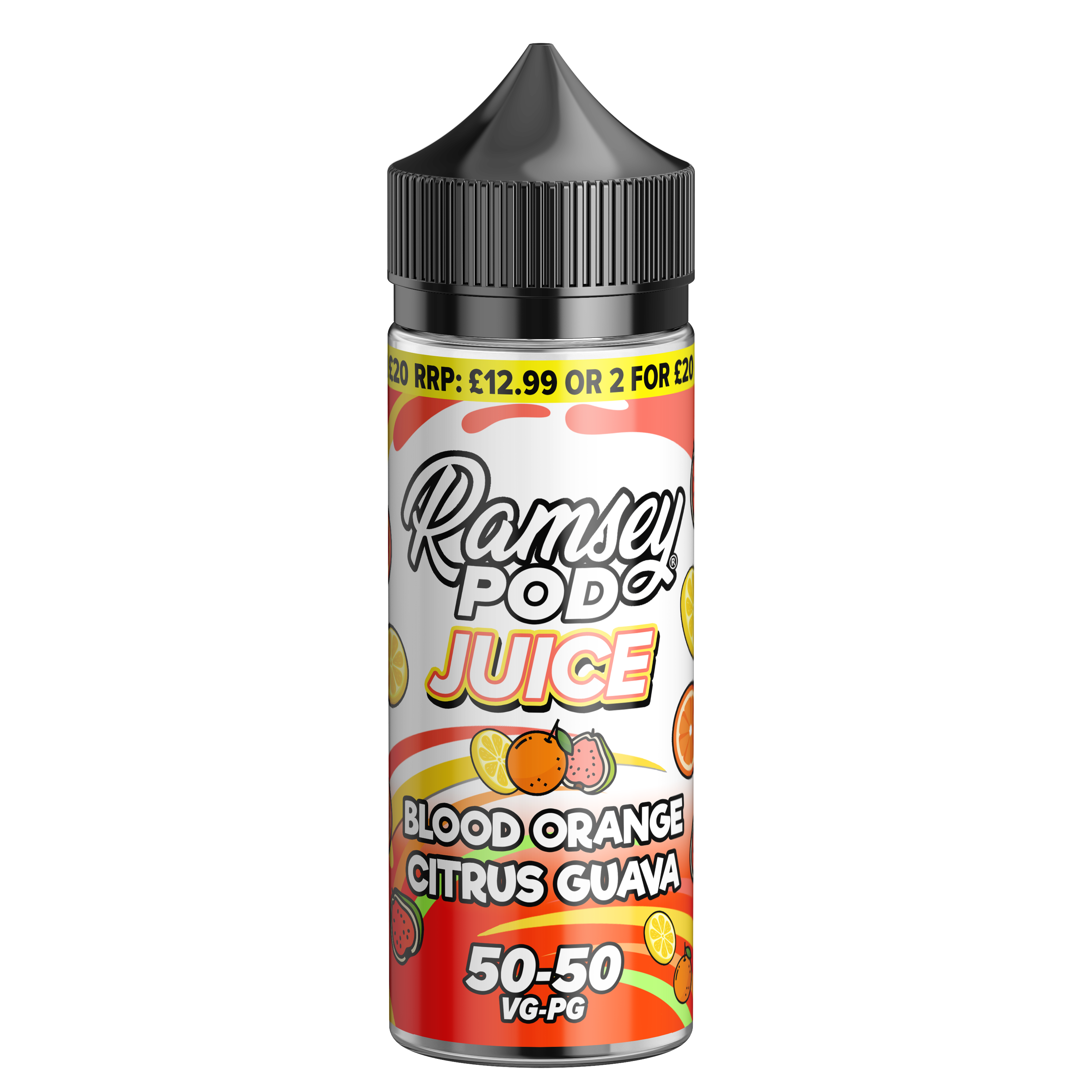 Ramsey Pod Juice Blood Orange Citrus Guava 0mg 100ml Shortfill E-Liquid