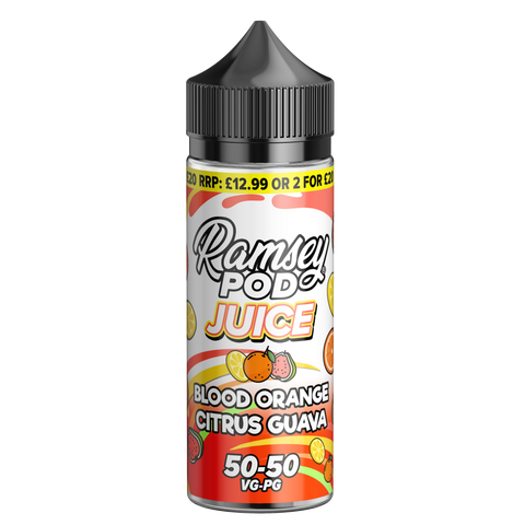 Ramsey Pod Juice Blood Orange Citrus Guava 100ml Shortfill