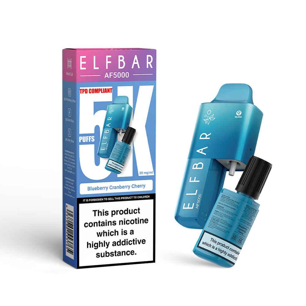 Elf Bar AF5000 Disposable Vape - Blueberry Cranberry Cherry