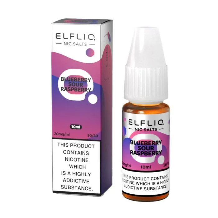 ELFLIQ Official Elf Bar Nic Salt 10ml Blueberry Sour Raspberry - Single