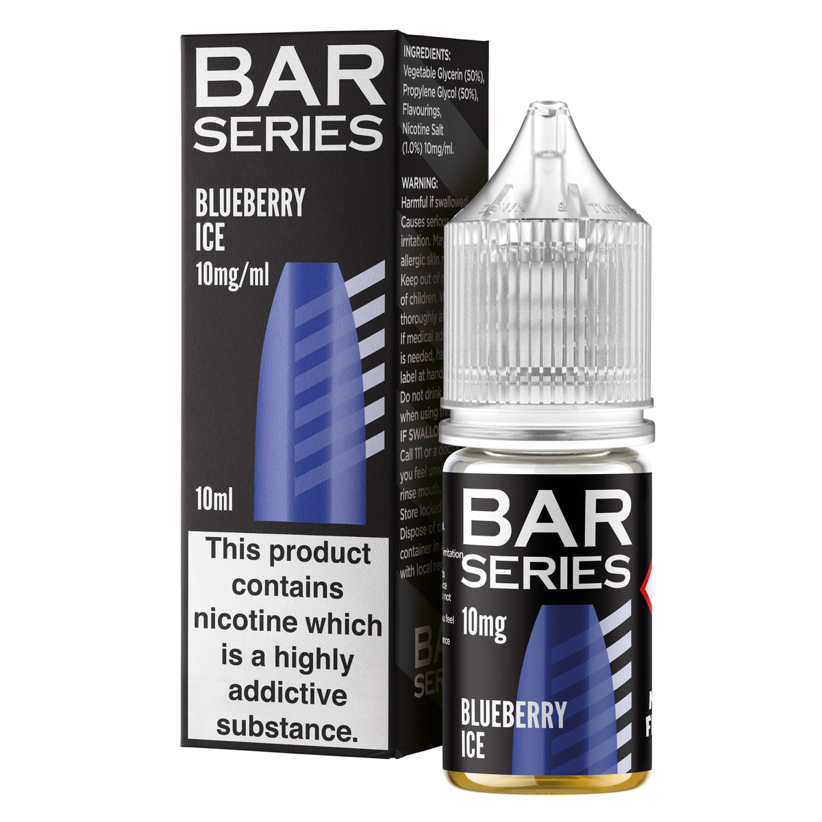 Bar Series Blueberry Ice 10ml Nic Salt - 10mg