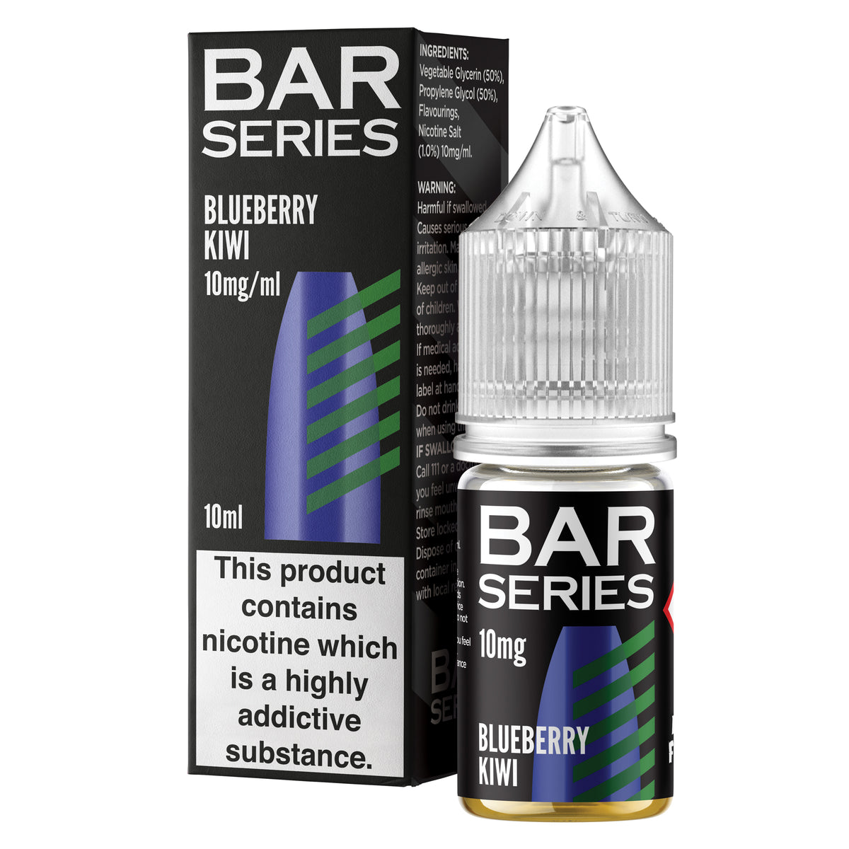 Bar Series Blueberry Kiwi 10ml Nic Salt - 10mg