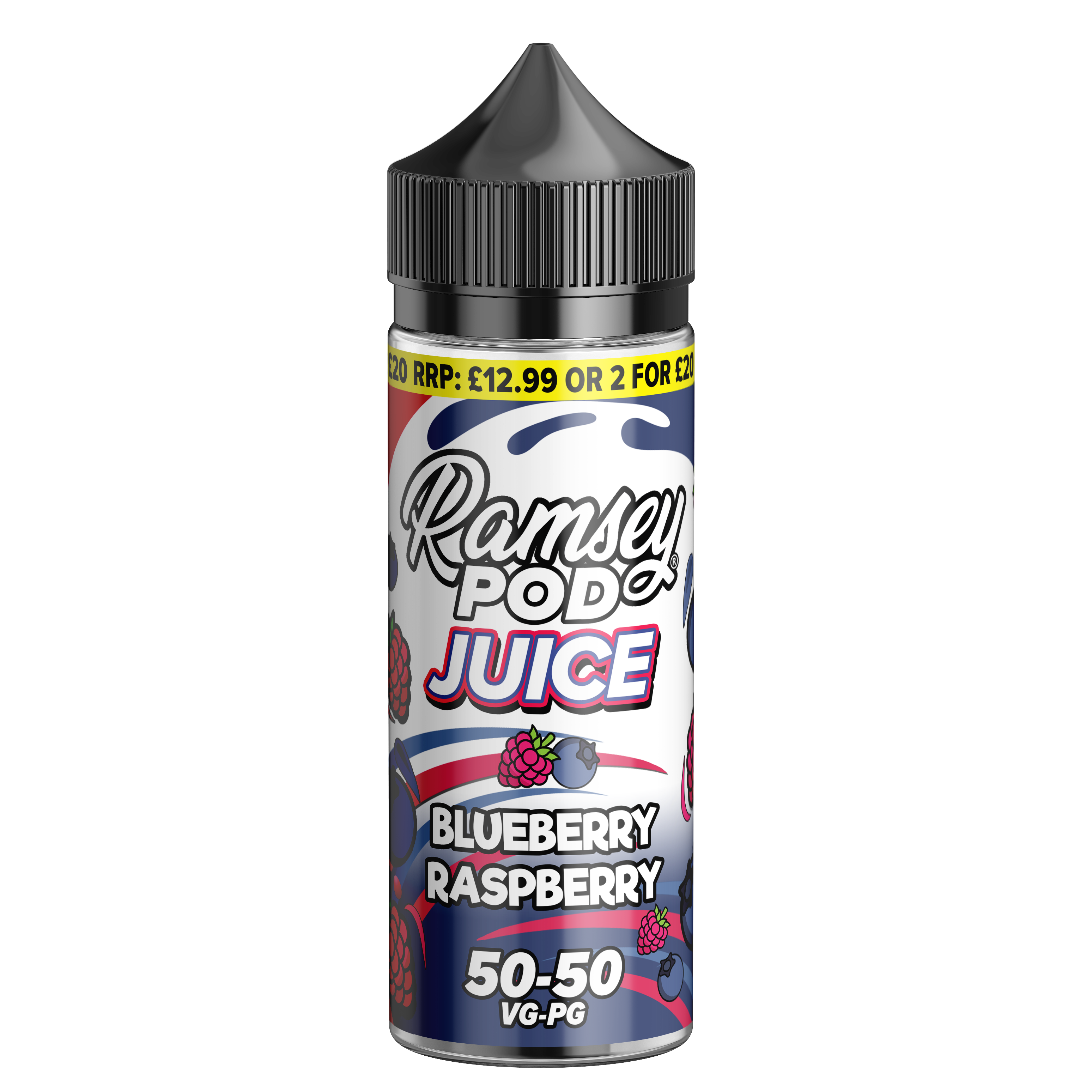Ramsey Pod Juice Blueberry Raspberry 0mg 100ml Shortfill E-Liquid