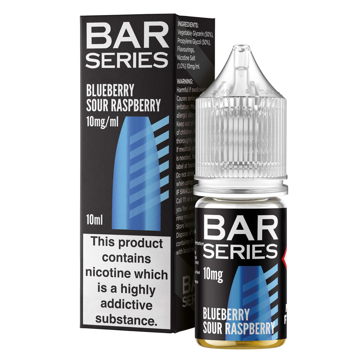 Bar Series Blueberry Sour Raspberry 10ml Nic Salt - 10mg