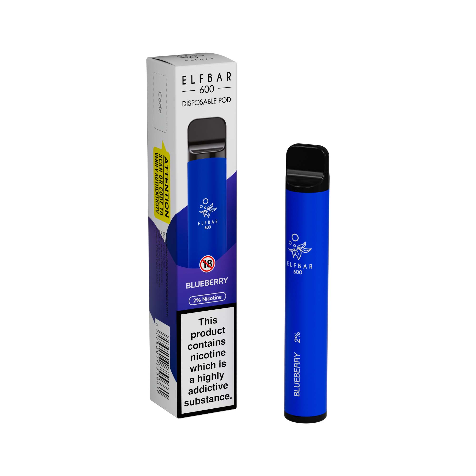 Elf Bar 600 Disposable Vape Device 20mg