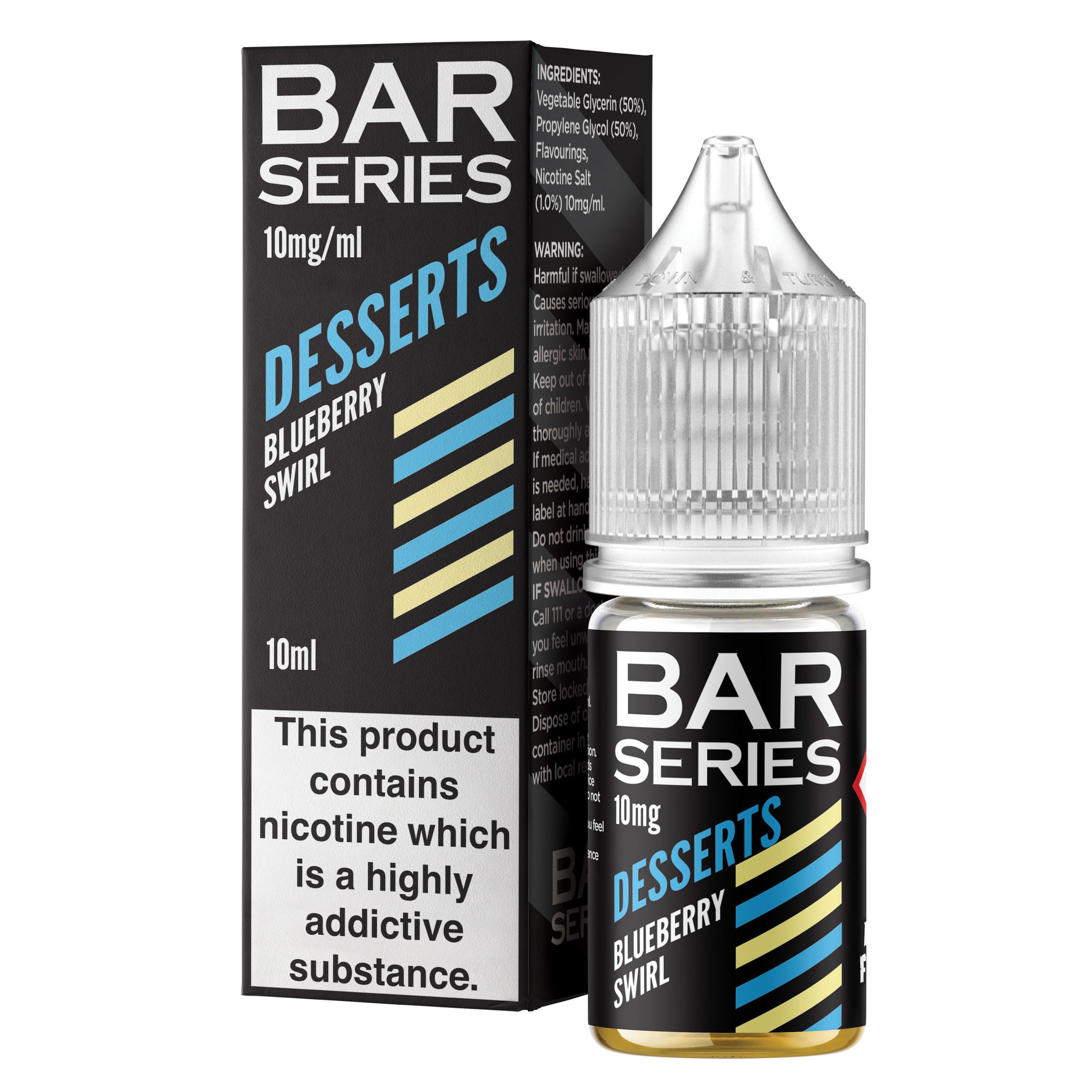 Bar Series Desserts Blueberry Swirl 10ml Nic Salt - 10mg