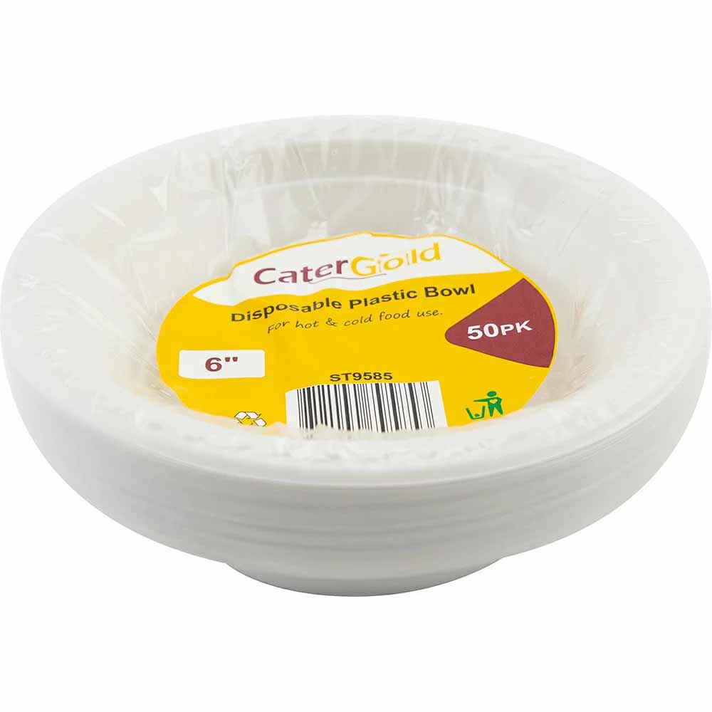 Reusable Plastic Bowl 6" 50pk