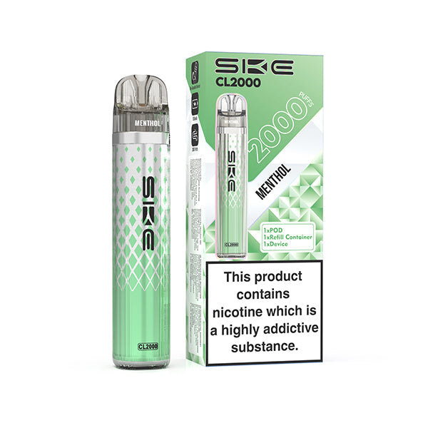 SKE CL2000 Prefilled Pod Vape Kit - Menthol