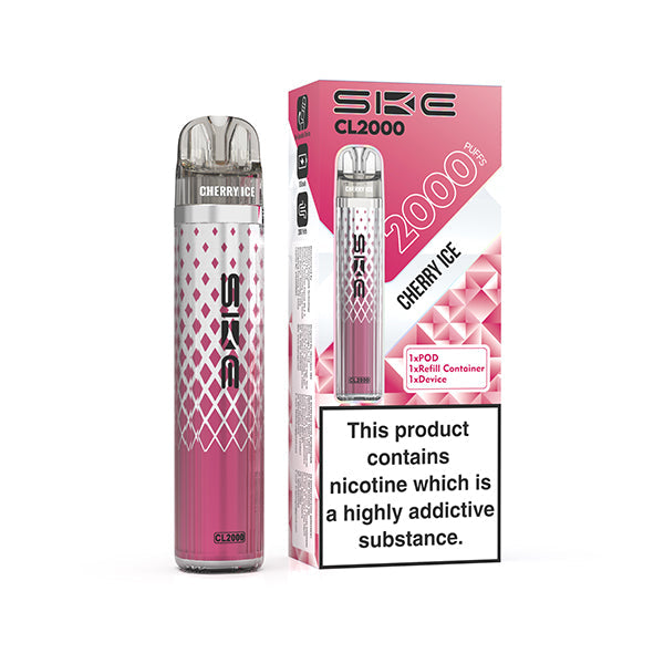 SKE CL2000 Prefilled Pod Vape Kit - Cherry Ice