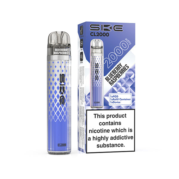 SKE CL2000 Prefilled Pod Vape Kit - Blueberry Raspberries