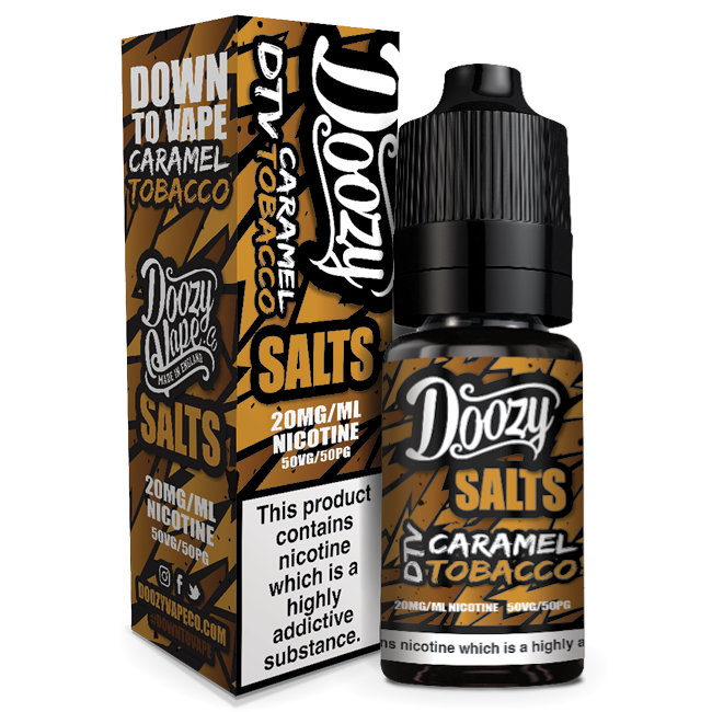 Doozy Vape 50/50: Caramel Tobacco 10ml Nic Salt E-Liquid