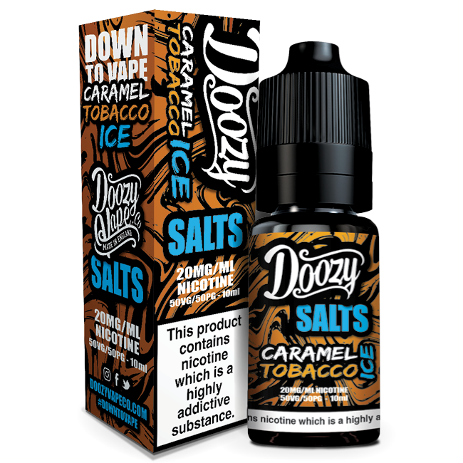 Doozy Vape 50/50: Caramel Tobacco Ice 10ml Nic Salt E-Liquid