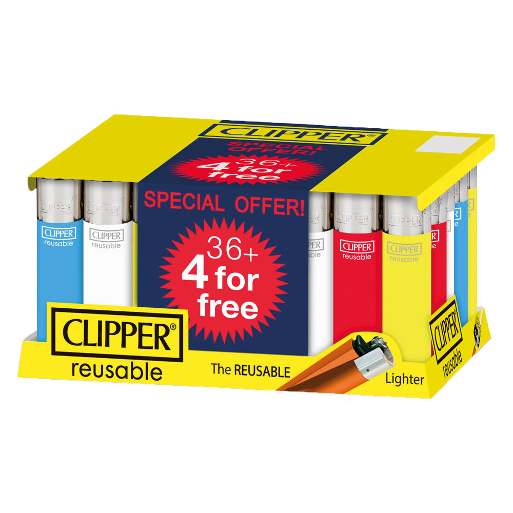 Clipper CL1C110 Classic Lighters Solid Colours 40pk