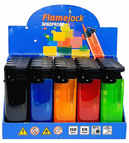 FlameJack Turbo Jet Flame Big Translucent Lighters