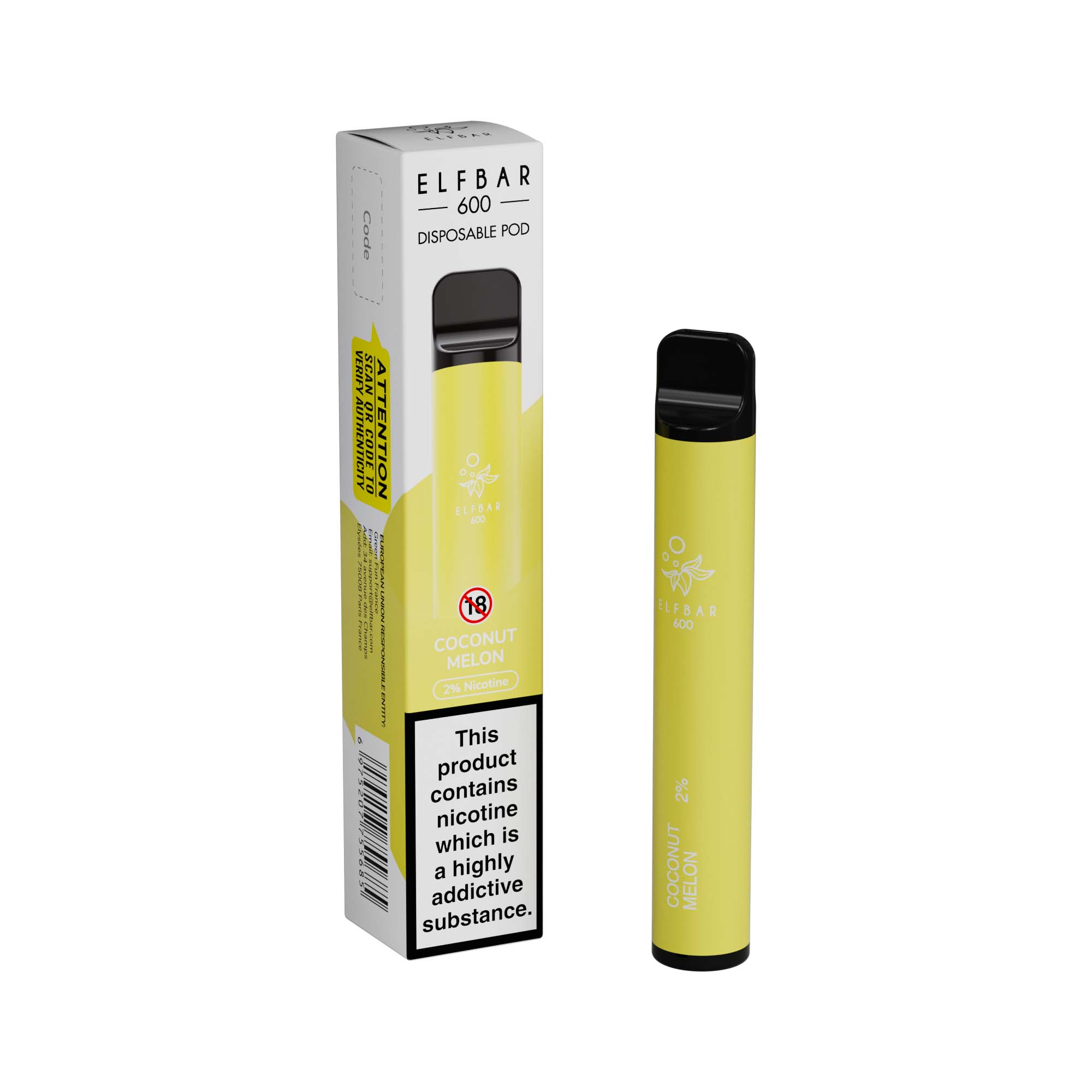 Elf Bar 600 Disposable Vape Device 20mg