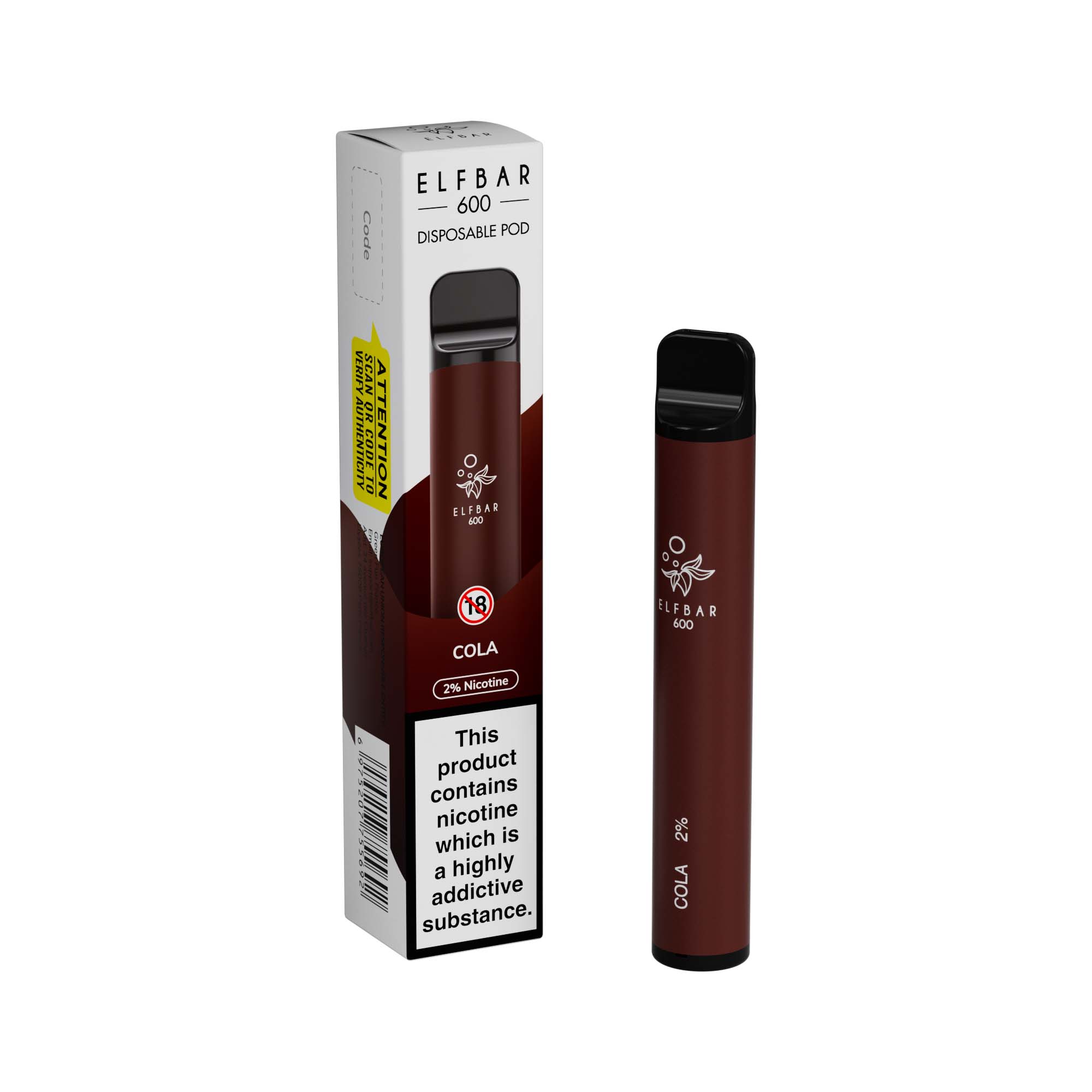 Elf Bar 600 Disposable Vape Device 20mg