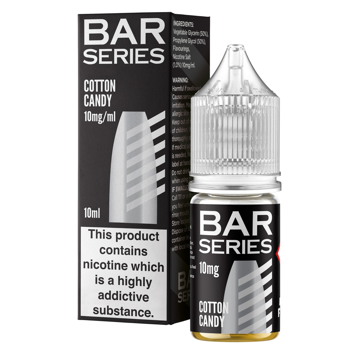 Bar Series Cotton Candy 10ml Nic Salt - 10mg