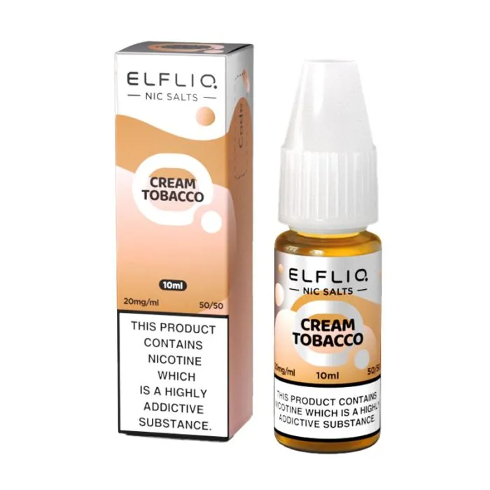 ELFLIQ Official Elf Bar Nic Salt 10ml Snoww Tobacco (Cream Tobacco) - Single