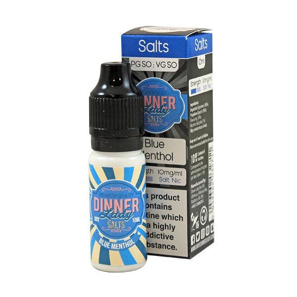 Dinner Lady Nic Salts Blue Menthol 10ml E-Liquid 10mg