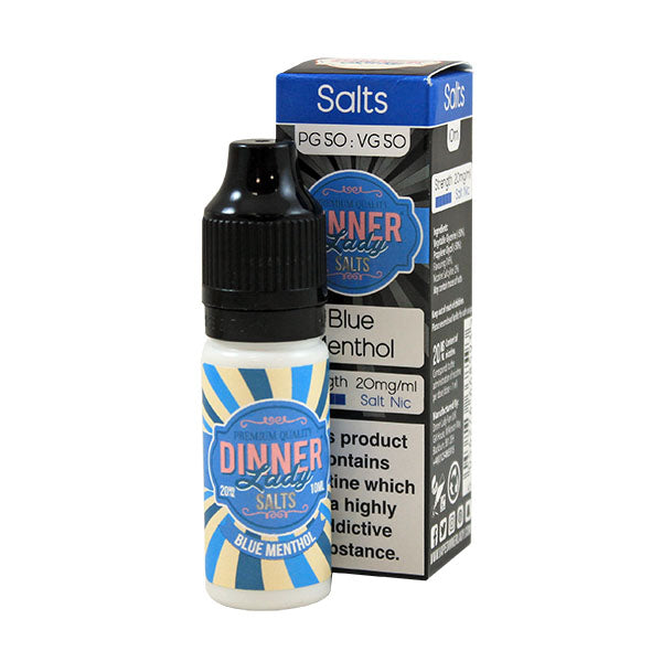 Dinner Lady Nic Salts Blue Menthol 10ml E-Liquid 20mg