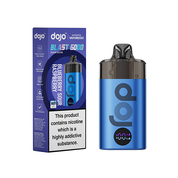 Vaporesso Dojo Blast 6000 Vape Kit Blueberry Sour Raspberry