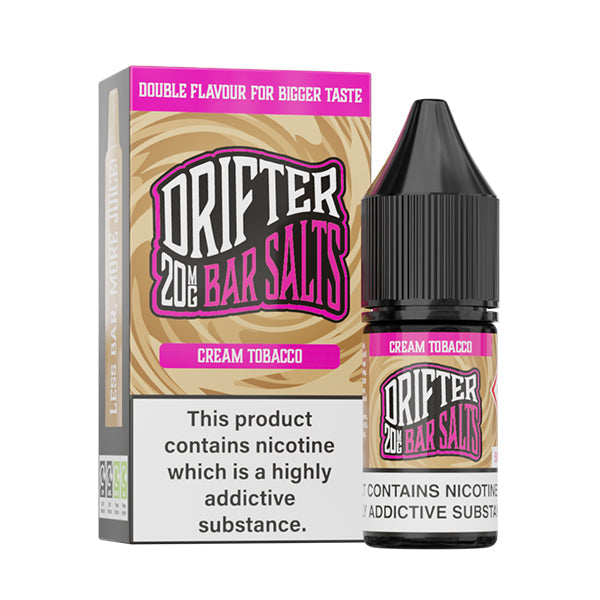 Drifter Bar Salts Cream Tobacco 10ml Nic Salt - 20mg