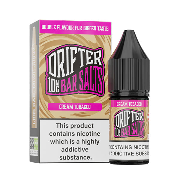 Drifter Bar Salts Cream Tobacco 10ml Nic Salt 10mg