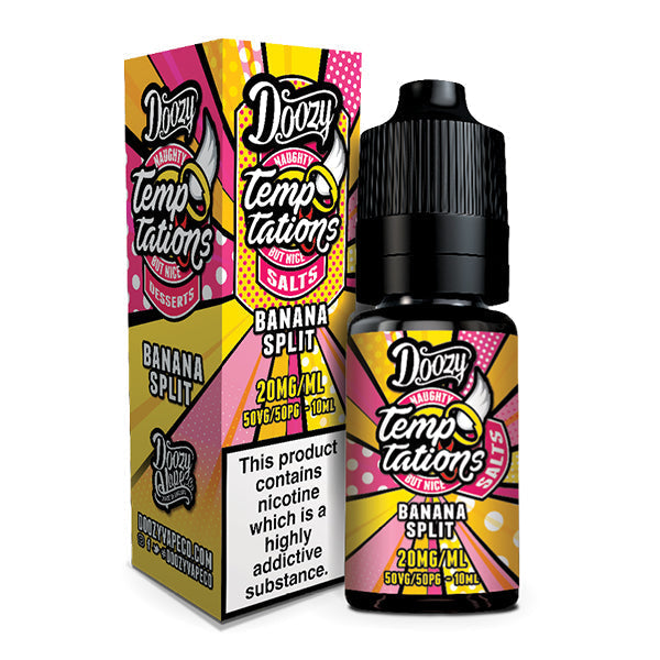 Doozy Temptations Banana Split Nic Salt 10ml E-Liquid