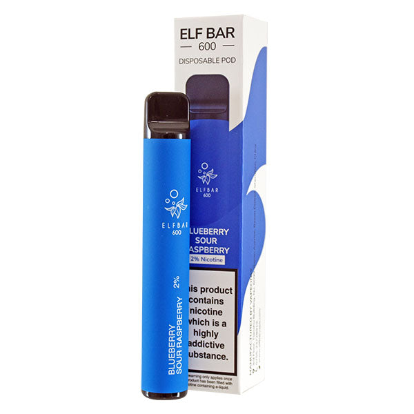 Elf Bar 600 Disposable Pod Device 20mg - Blueberry Sour Raspberry