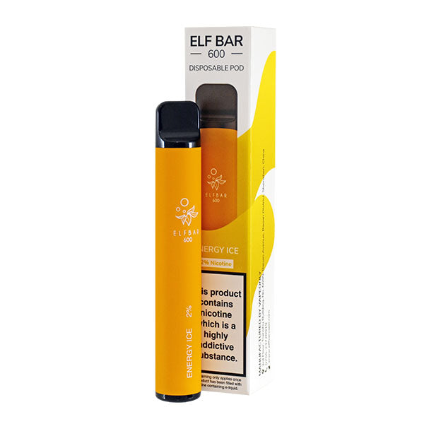 Elf Bar 600 Disposable Pod Device 20mg - Elfturbo Ice (Elfbull Ice)