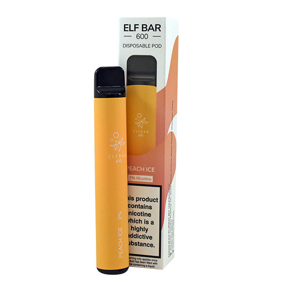 Elf Bar 600 Disposable Pod Device 20mg - Peach Ice