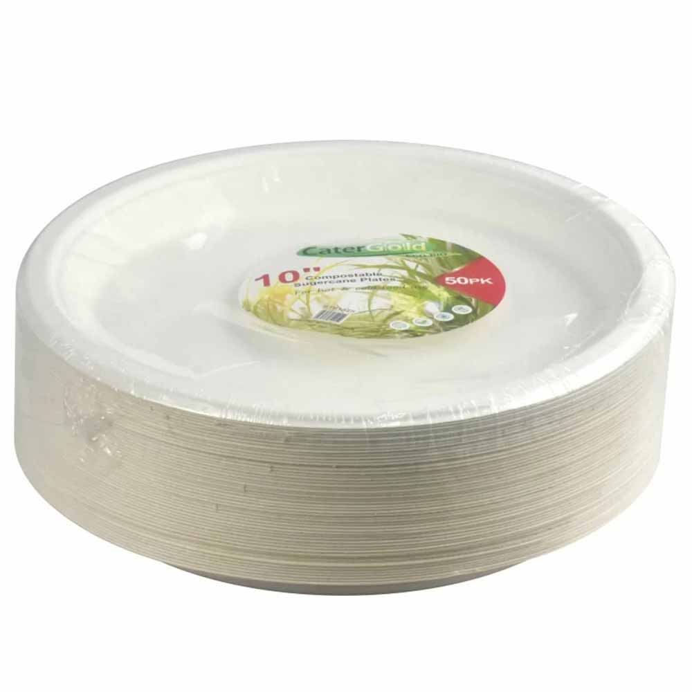 Eco-Bio Bagasse Plates 10" 50pk