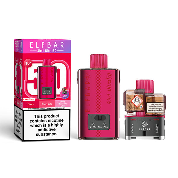Elf Bar 4 in 1 Ultra 50 Prefilled Pod Kit - Prefilled Kits UK Elf Bar 4 in 1 Ultra 50 Prefilled Pod Kit - Prefilled Kits UK