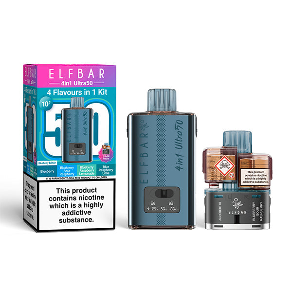 Elf Bar 4 in 1 Ultra 50 Prefilled Pod Kit - Prefilled Kits UK Elf Bar 4 in 1 Ultra 50 Prefilled Pod Kit - Prefilled Kits UK